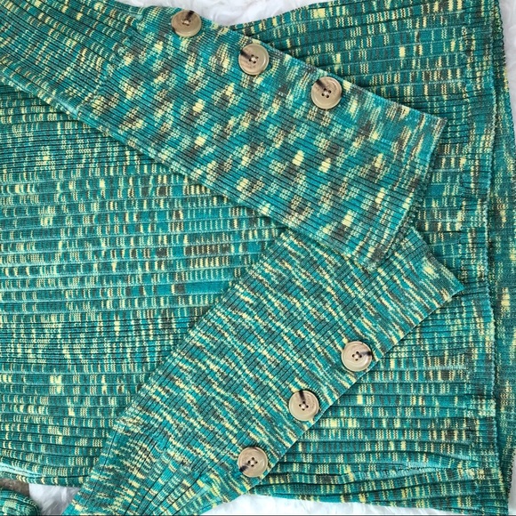 ANTHROPOLOGIE RIBBED TURTLENECK BUTTON SLEEVE S - Picture 14 of 16